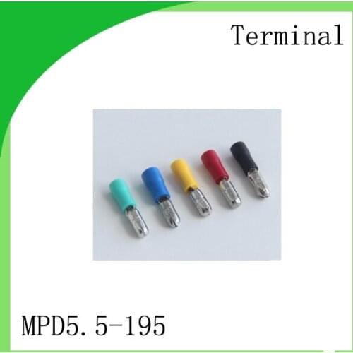 Brass 1000 PCS MPD5.5-195 cold-pressure terminal Cold-press-type pre-insulated terminal insulation bullet