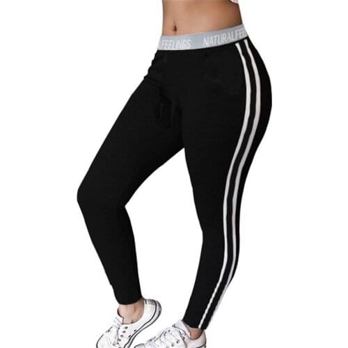 M-XXXXXL Black Leggings Women Casual Fitness Sweatpants ropa para mujer Letter Print Bell Sport Long Pants Streetwear Trousers