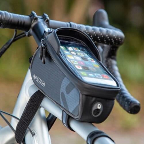 Rainproof Bicycle Bag Top Tube Front Frame Road Mountain Bike Mobile Phone Bag Pouch for Outdoor MTB Cycling Accessories