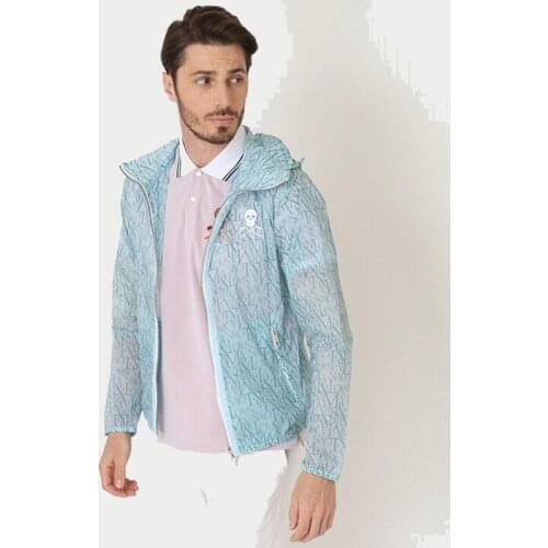 2021 New Mens Golf Print Jacket Thin Sunscreen Windbreaker