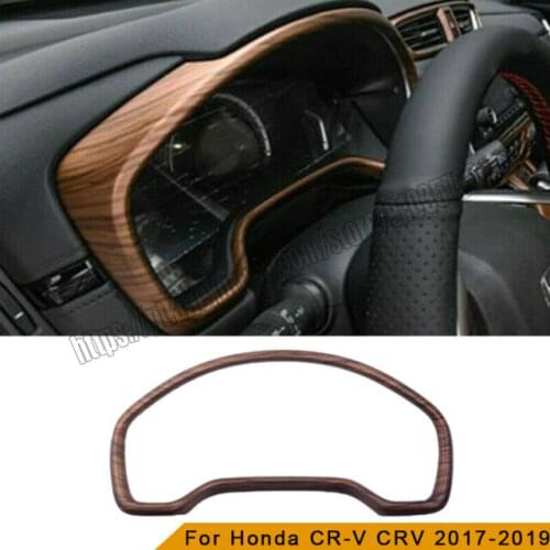 Peach Wood Grain Front Dashboard Frame Cover Trim For Honda CR-V CRV 2017 2018 2019 2020 2021