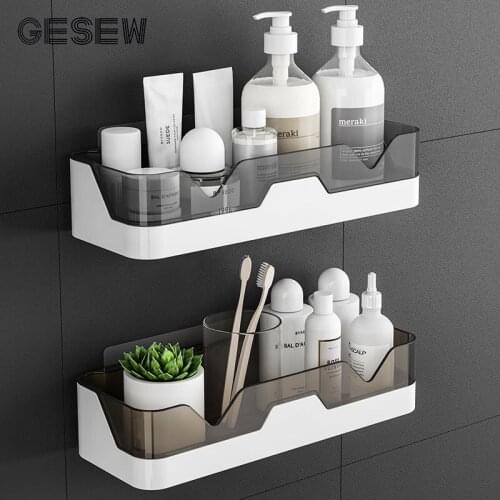 GESEW Shampoo Shower Storage Shelves For Bathroom And Kitchen Punch-free Storage Holder Home Organizer Bathroom Accessories Set