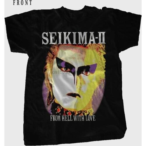 SEIKIMA II-Japanese heavy metal band BLACK T-shirt Sizes S to 7XL