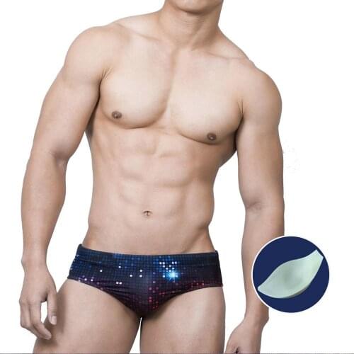 Sexy Padded Push Up Swimming Trunks Mens Swimsuit Bikini Briefs Shorts Beach Surfing Swimwear Briefs Gay Swimsuits Bathing Suit