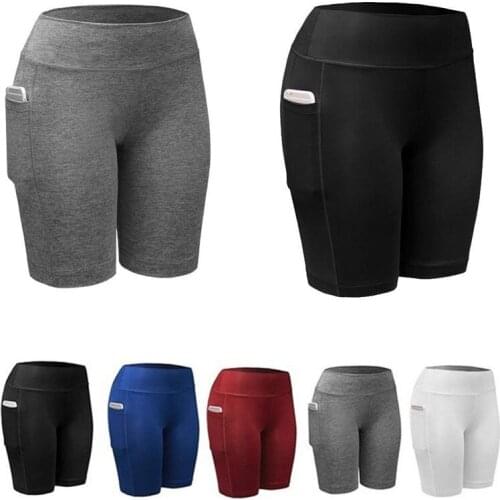 Short yoga femme Push Up Running Shorts Women Sport Yoga Shorts Gym Seamless Hip Short Fitness Leggings Pocket Workout Clothing