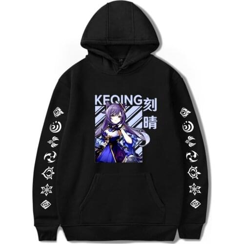 The Newest Genshin Impact Unisex Hoodies Men Women Game Pullovers Casual Boys Girls Sweatshirts Autumn Black Streetwear Clothes