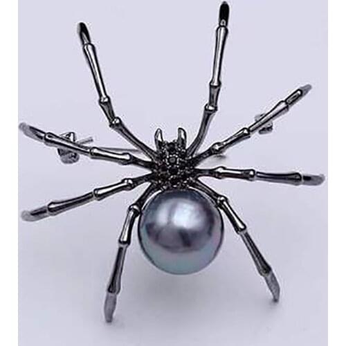 Punk Hiphop Metal Spider Brooches for Women Unisex Fashion Clothes Bag Decorate Jewelry Rock Vintage Animal Brooch Pin Party New