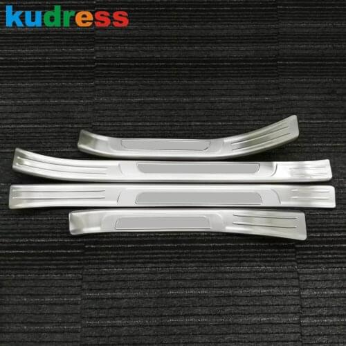 For Volkswagen Golf Variant 2014-2018 2019 2020 Stainless Steel Car Outer Door Sill Scuff Plate Cover Trim Protective Pedal 4pcs