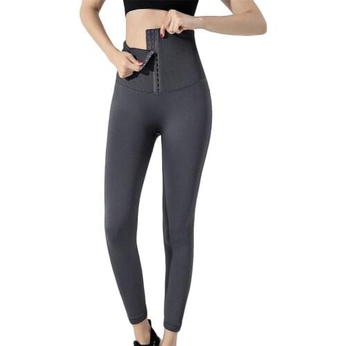 Foohoostore Women Seamless Fitness Pants High Waist Breasted Sports Tights Running Sports Pants Fitness Leggings Activewear Pant