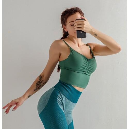 TaoBo Sexy Yoga Bras Tops Women Seamless High Elastic Sport Push Up Crop Top Fitness Running Gym Camisole Exercise Underwear