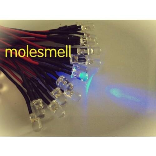 1000pcs 5mm 24v Purple Water clear LED Lamp Light Set 20cm Pre-Wired 5mm 24V DC purple/uv led