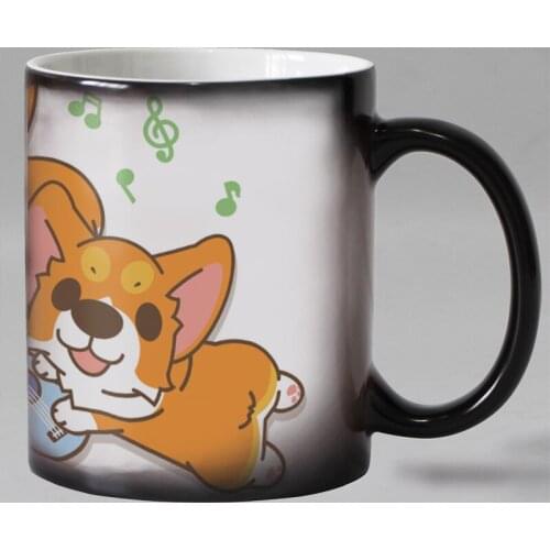 11OZ Personalized Dog mug Heat Sensitive Coffee mugs Ceramic Color changing Magic tea cups Kids untique gift