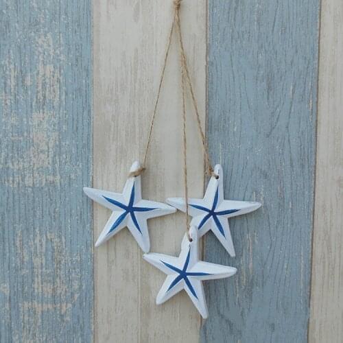 3pcs/lot Wood Starfish Sea Horse Dolphin Hanger Mediterranean Sea Mood Hanging Decoration MP 013