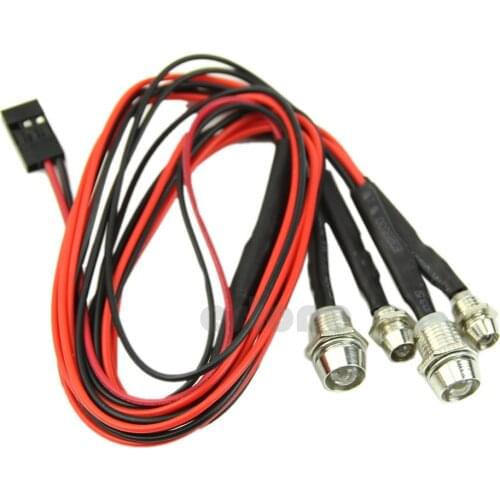 4pcs RC Model Drift Car LED Night 5mm & 3mm headlamps headlights LED Light LED For RC Car