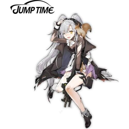 Jump Time 13 x 8cm For Girls Frontline AUG Para Alt Waifu Car Stickers and Decals Anime Occlusion Scratch Waterproof Vinyl Decor