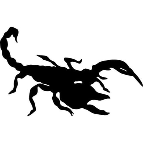 Car Stickers Scorpion Horror Pattern Decoration Car Trunk PVC Decals Car Decoration Stickers Waterproof Black/white,16cm*10cm
