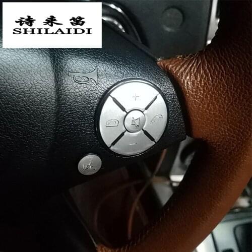 Car Styling Steering Wheel Buttons Cover Sticker Trim For Mercedes Benz C E S Class W204 W212 GLK X204 Interior Auto Accessories