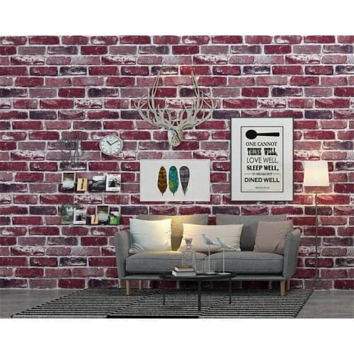 Beibehang Retro nostalgic Chinese restaurant stereo brick papel de parede wallpaper barber clothing store bar wall paper behang