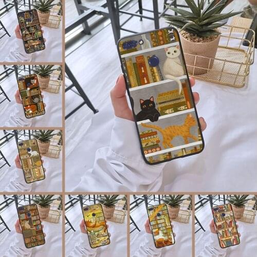 Cat Book Cute Fox Phone Cases For Huawei Y3 Y5 Y6 Y7 2017 II Pro Silicone Soft Back Cover For Huawei Y5 Y6 Y7 Prime 2018 Y9 2019