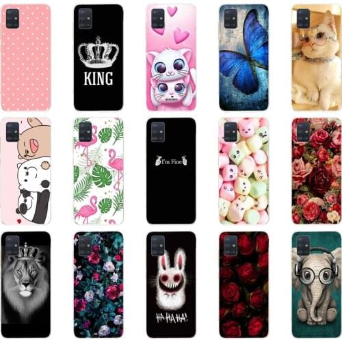 For Samsung A51 Case Cute Fashion Soft TPU Phone Back Cover For Samsung Galaxy A51 Cases Coque Funda