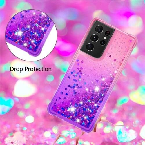 Liquid Quicksand Gradient Dynamic Phone Shell For Samsung Note 20 Ultra 10 Lite S21 S20 FE S10 S9 S8 Plus A51 A50 A7 A9 Case TPU