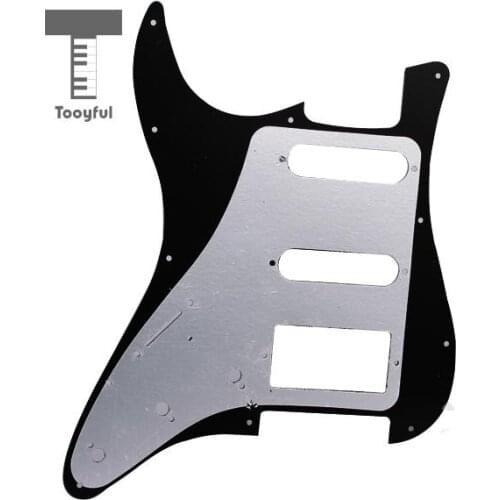 Tooyful Black Pickguard 3 Ply with 11 Screw Holes Hole For Stratocaster Syle Guitar SSH Musical Instrument Accessories