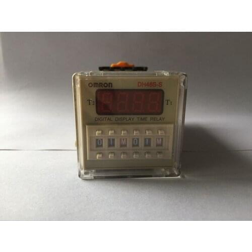 AC 220V 50/60Hz 97*48*48mm digital preset counter relay 0.01S-99H LED display 8 pin panel installed DH48S-S SPDT