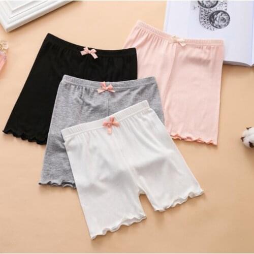 Girls Safety Pants Summer Short Pants Baby Girls Leggings Kids Underpants Bow-knot Stretchy Underwear 3-9 Years Legging Fille