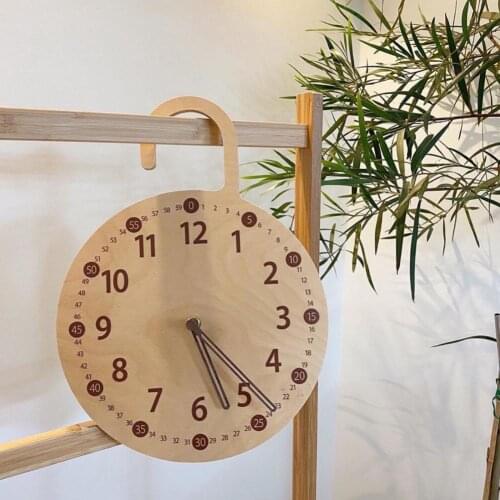 Home solid wood simple wall clock, silent round wall clock, quiet decorative wall clock, used in living room, bedroom, office