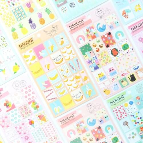 Domikee cartoon cute kawaii school decorative DIY diary planner stickers set stationery supplies,candy journal planner stickers