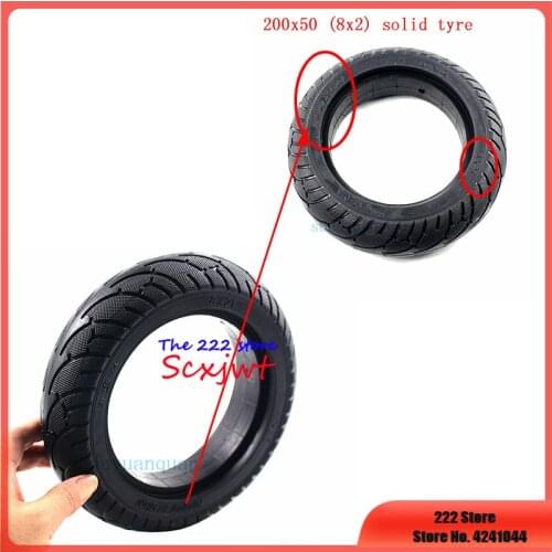 8x2 Electric Scooter tubeless solid Tyre 8" Scooter 200x50 explosion-proof Tyre Non-inflatable Electric Vehicle Wheel solid tire