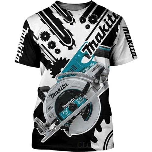 CLOOCL Makita Tools Mens T-shirts 3D Printed Harajuku Summer Short Sleeve Tees Streetwear Unisex Casual T-shirt Oversied
