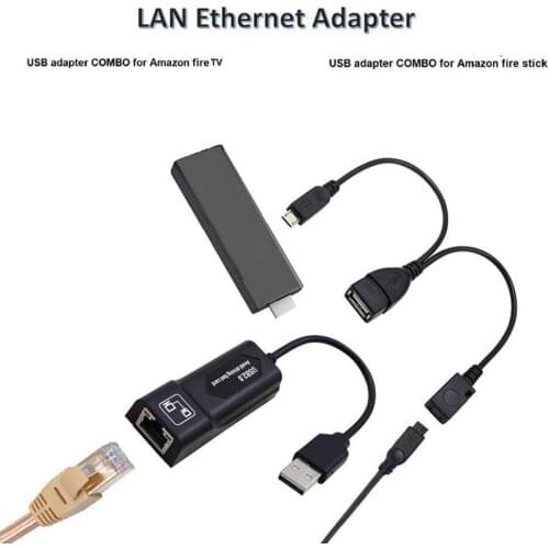 Hard Disk Data Cable MicroUSB Male to USB Female OTG Cable LAN Ethernet Adapter Support Automatic MDIX