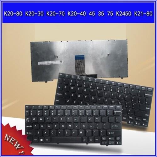 Laptop Keyboard For Lenovo K20-80 K20-30 K20-70 K20-40 45 35 75 K2450 K21-80 Notebook Replace US Keyboard