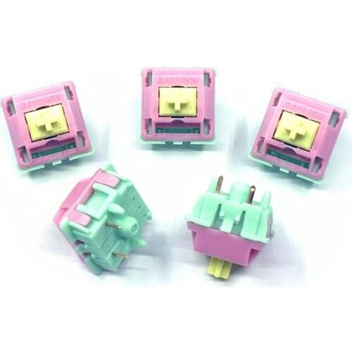 Key caps For Keyfirst Gateron Cream Custom Switch 5pin RGB linear 62g force mx clone switch for mechanical keyboard 50m key caps