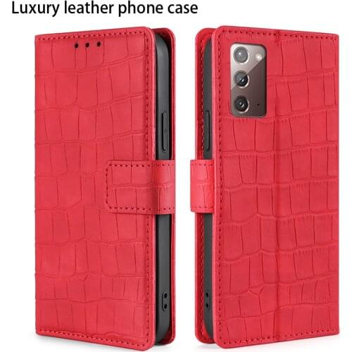 Leather case For Samsung Note 20 6.7 Flip Cover Coque Card Slots Magnetic Wallet Cards Stand Note 20 Retro PU luxury