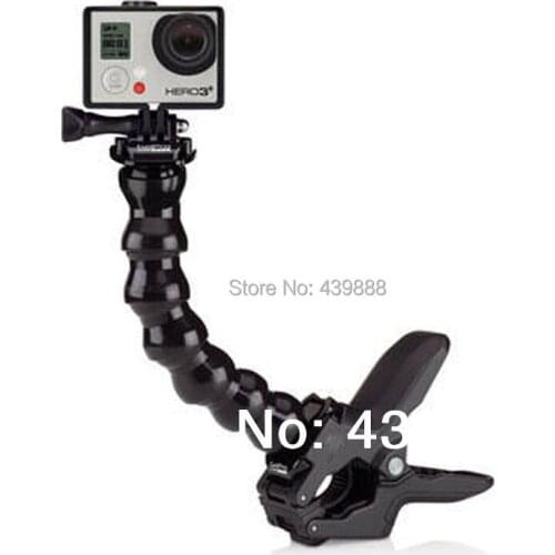 Gopyks For Gopro Hero4/5/6/7/8 Mount For Gopro Jaws Flex Clamp Flexible Monopod Mount Adjustable Neck for Gopro Accesories