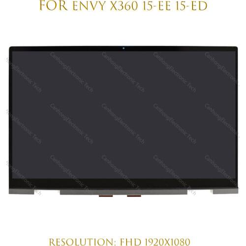 L93183-001 L93181-001 15.6" FHD For hp Envy X360 15-ee 15-ee050 15-ee0457ng LCD Touch Screen Digitizer Assembly Without Board