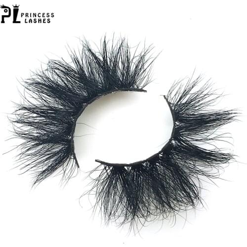 Princess Hot Sell Volume 25mm Long Mink Dramatic Fluffy Eyelashes Messy Reusable Cruelty Free Eye Lash