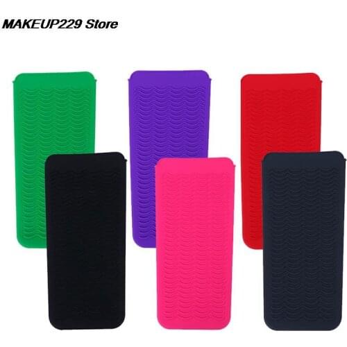 Multi-function Hair Styling Tool For Curling Iron Hair Straightener Non-slip Flat Iron Silicone Heat Resistant Travel Mat Pouch