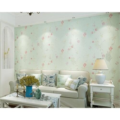 Beibehang Fashion garden flowers wallpaper bedroom warm girl room fresh floral nonwoven living room papel de parede wall paper