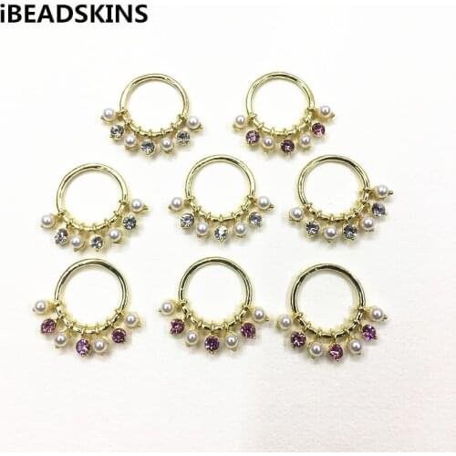 New arrival! 24mm 50pcs/lot gold color Round-shape charm/Connectors for Necklace,Earrings parts,hand Made Jewelry DIY