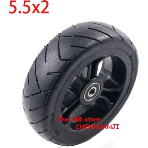 5.5x2 Solid Tyre 5.5 Inch Non Pneumatic Tire for Jackhot Carbon Fiber Scooter Fastwheel F0 Electric Scooter Parts
