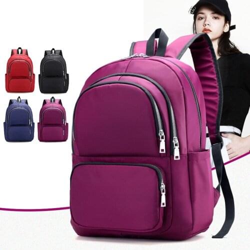 Solid Color Womens Backpack 2021 New Waterproof School Bag Female Travel Shoulder Bags Large Capacity bags for Shopper Fashion