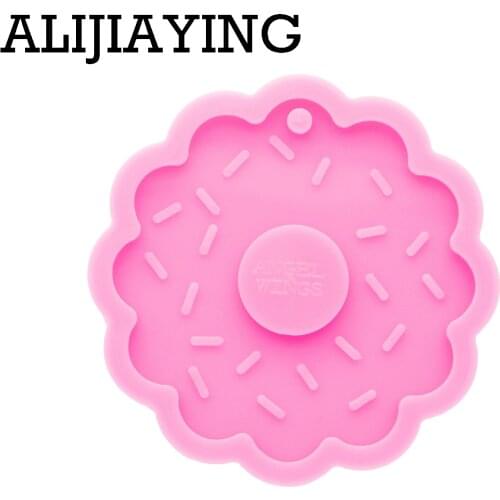 DY0608 Super Glossy Donuts Resin Keychain Silicone Mold Epoxy Craft Molds DIY Polymer Clay Resin Crafting Mould