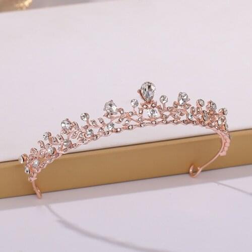 Bridal Crown Headwear Rhinestones Inlaid Retro Headdress Luxury Crown Wedding Birthday Hair Accessories for Female BN