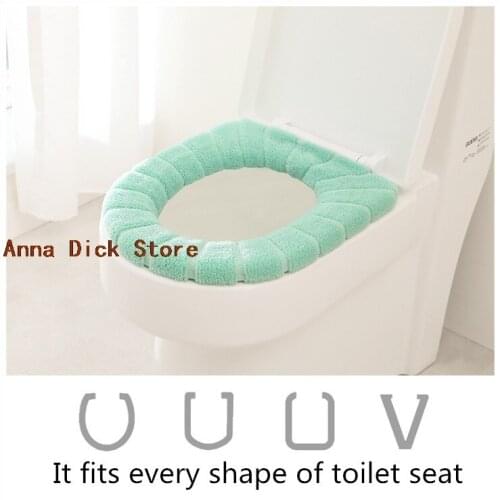 Universal Toilet Seat Thickened Mat Soft Warm Washable for Closestool Mat Seat Case Coral Toilet Lid Accessories lavatory cover
