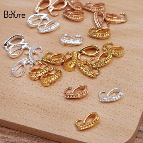BoYuTe (200 Pieces/Lot) 7*12MM Zinc Alloy Connector Clasps Diy Handmade Jewelry Making Accessories Wholesale