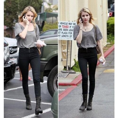 Women Jeans Stretch Skinny Slim High-waisted Pencil Pants Solid Color High Quality Denim Ladies Trousers Spring 2021 Ladise