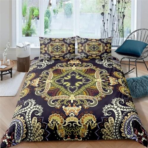 Bedding Sets Luxury 3D Bohemia Mandala Print 2/3Pcs Comfortable Kids Duvet Cover Pillowcase Home Textile Single/Queen/King Size